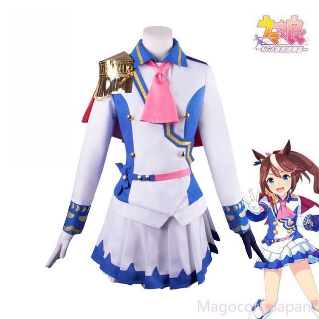 コスプレ衣装競走馬娘トウカイテイオー可愛いレーシング学院制服コスプレ衣装ワンピースセーラーカラー