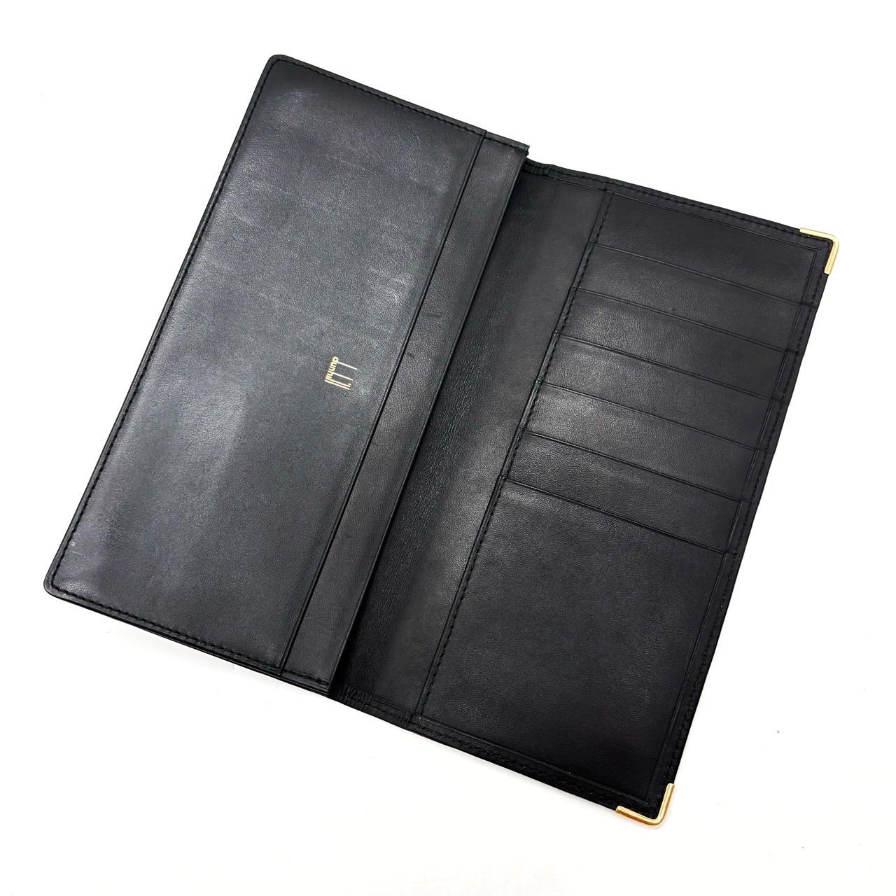 美品 dunhill ダンヒル　長財布 財布 32 美品✨】dunhill ダンヒル長財布 黒レザー 二つ折り財布ロング