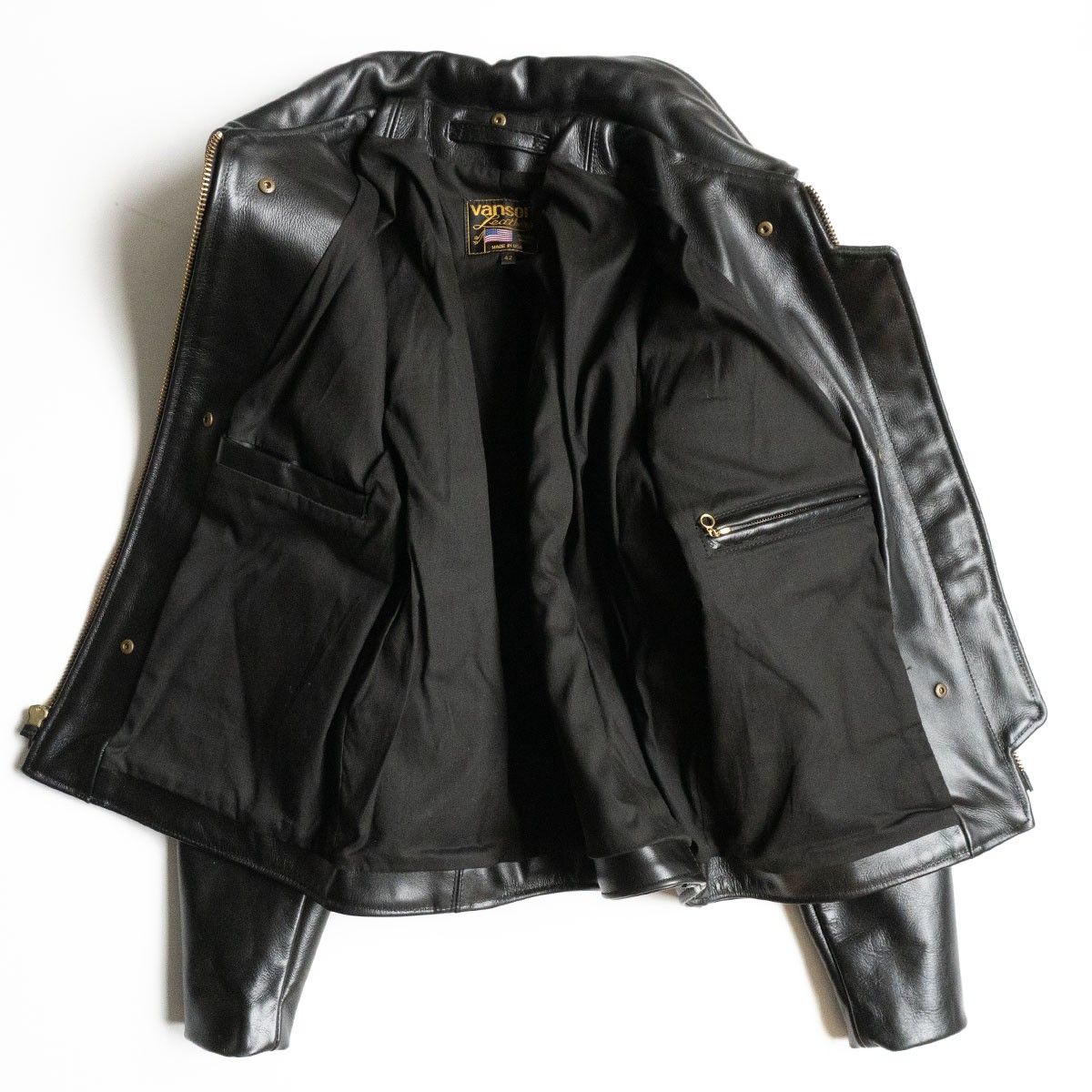 VANSON ENF エンフィールドジャケット シングル ライダース ジャケット VANSON ENFIELD エンフィールド / バンソン ENF カウハイド 牛革