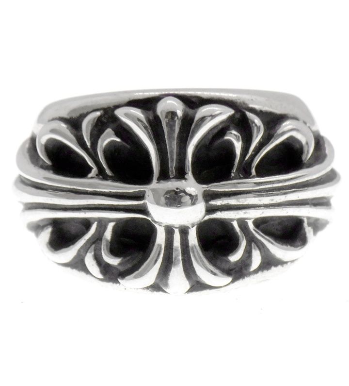 クロムハーツ CHROME HEARTS FLRL CRS フローラル クロス シルバー リング 42858