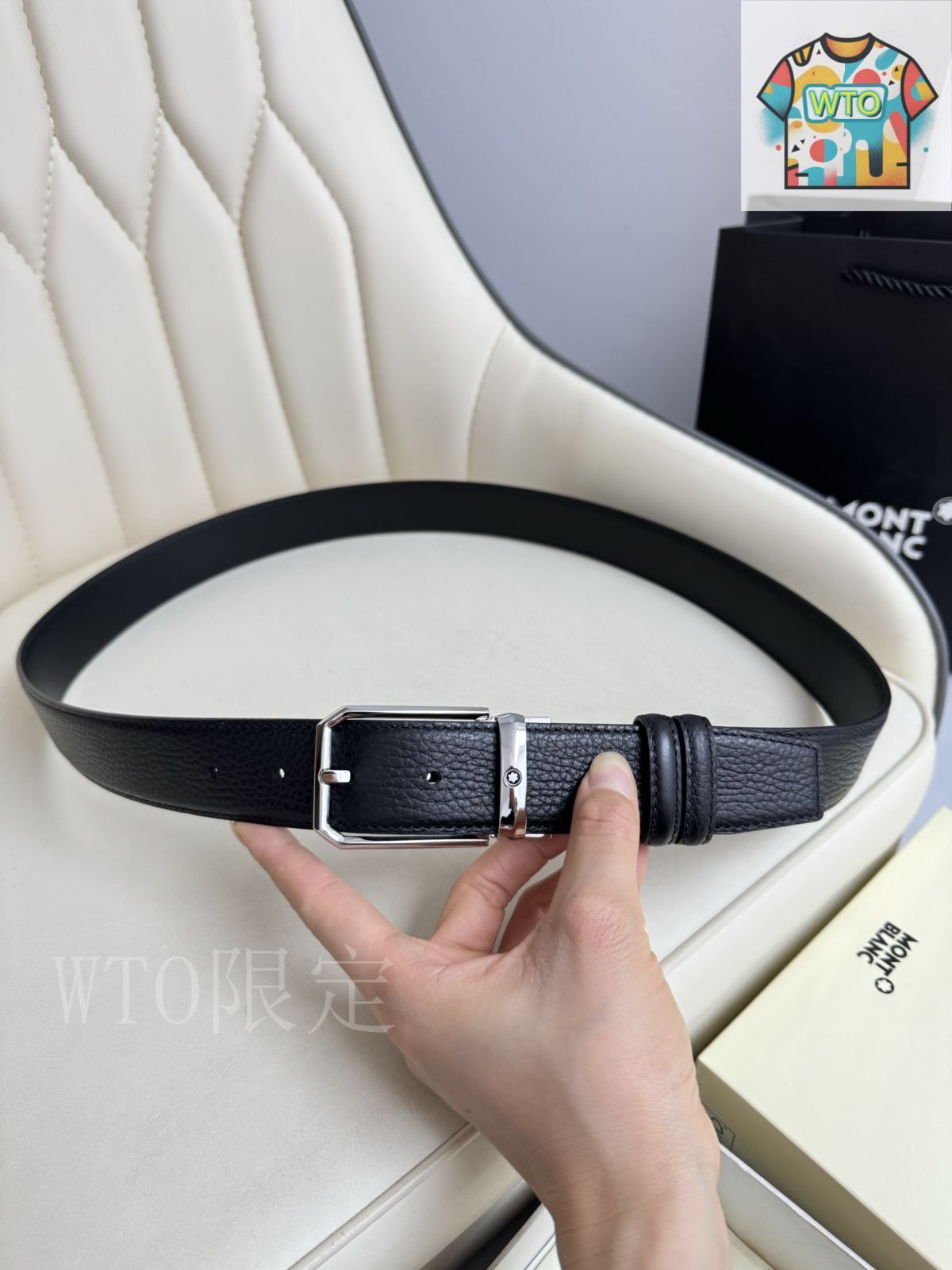 今日WTO】Montblanc モンブラン レザーベルト-LS72 - メルカリ