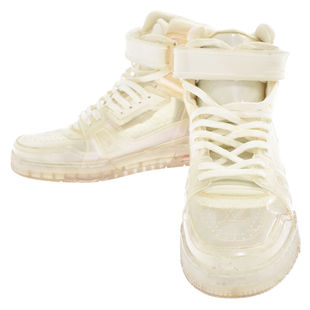 LOUIS VUITTON ルイヴィトン 20SS 1A5YJ1 LVトレイナーライン ハイカット クリアスニーカー GO0220 LOUIS VUITTON (ルイヴィトン) 20SS 1A5YJ1 LVトレイナーライン