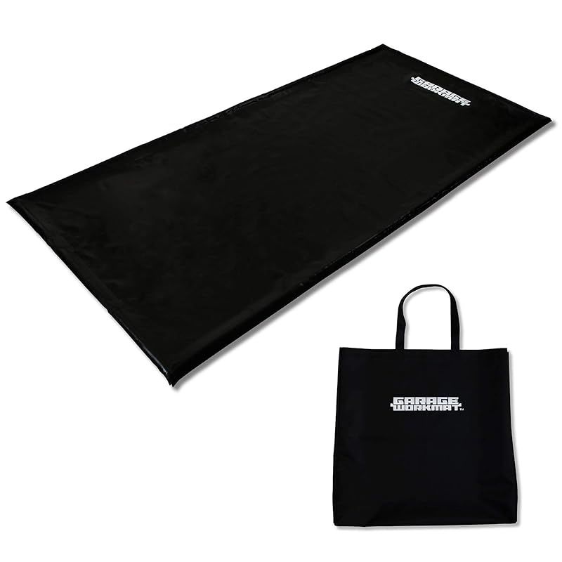 GARAGE-WORK-MAT 防水 マット フロア バイク メンテナンス 収納バッグ付き ロードバイク クッションバー付き 丸洗い 室内 ロードバイク 自転車 保管整備 車載 荷室 作業 汚れ防止 ラゲッジマット 