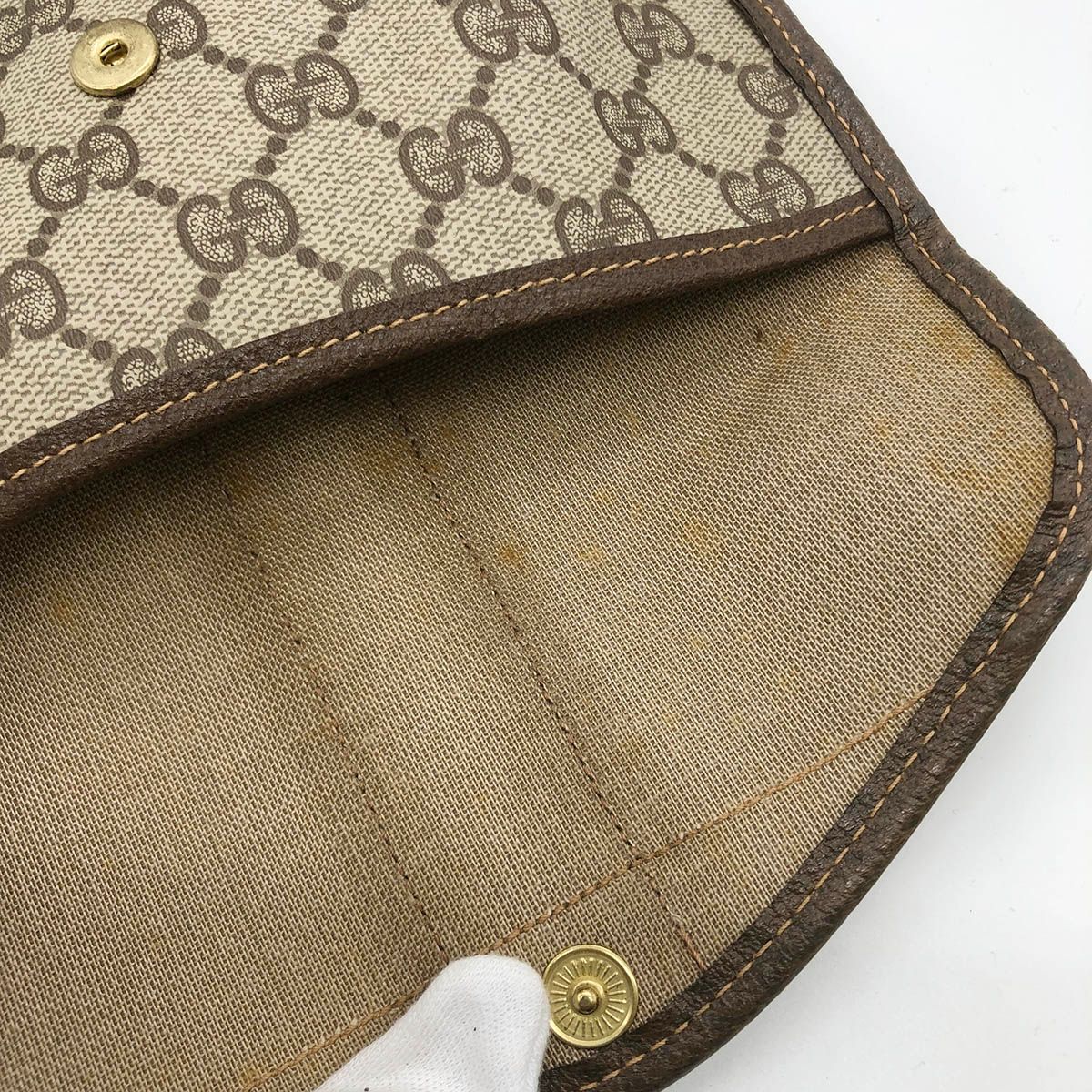 GUCCI グッチ 89・01・021 オールドグッチ シェリーライン ポーチ