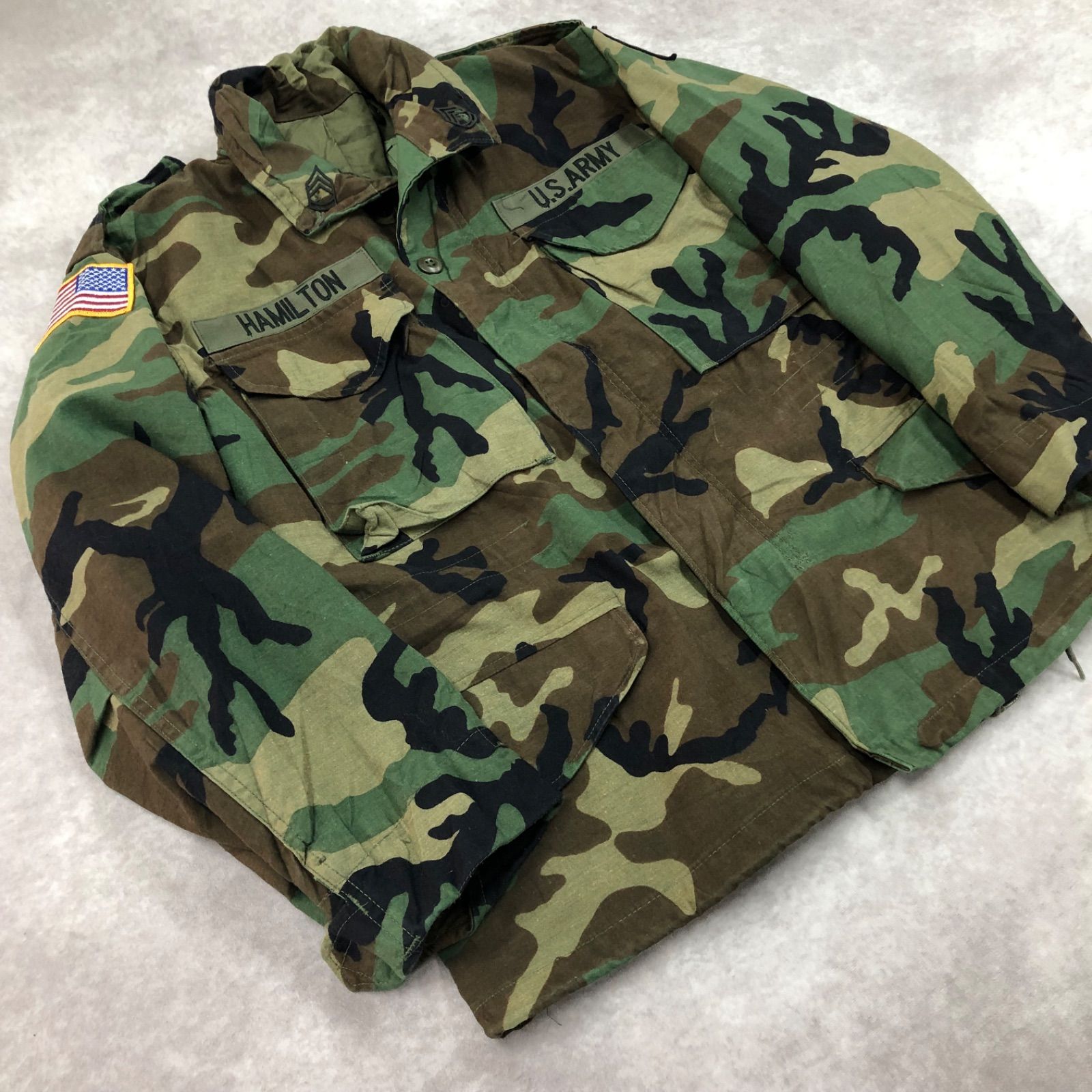 米軍実物 U.S.ARMY M-65 ワッペン 刺繍 カモフラ 迷彩柄 フィールド 