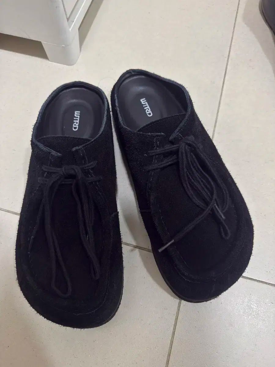 最終値 ウィーザロード | マックス スウェード ミュール クロッグ ウォッシュ ブラック | 280