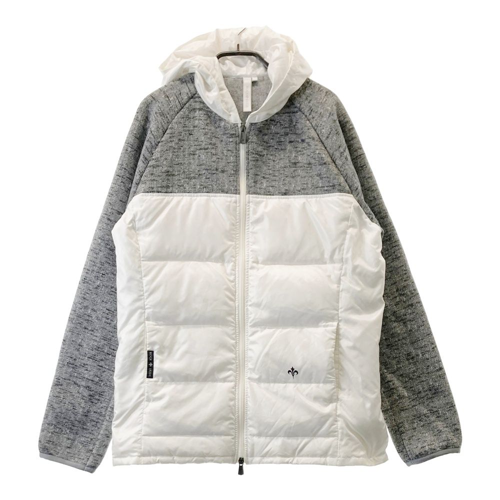 サイズ 04 ROCK DUDE ロックデュード フード付ダウンジャケット ニット切替 ホワイト系 240101389961 ゴルフウェア メンズ ストスト