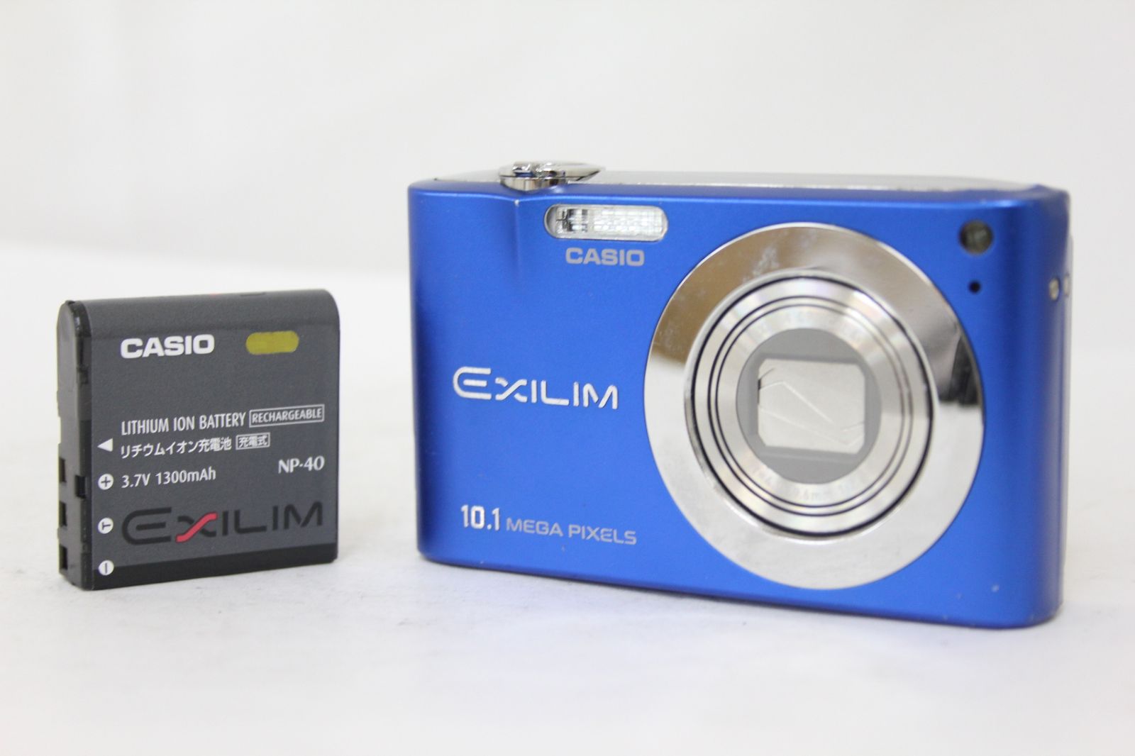 返品保証】 カシオ Casio Exilim EX-Z100 ブルー 4x バッテリー付き 