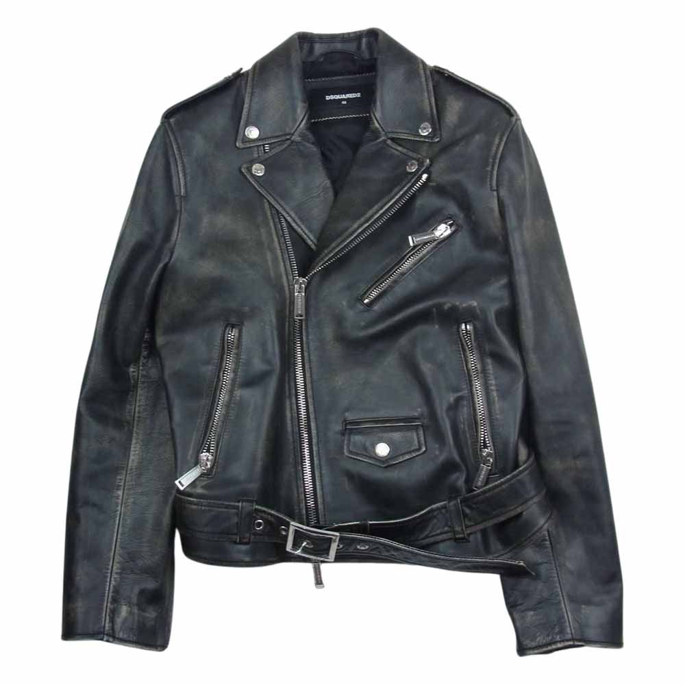 dsquared2 ライダースレザーダウン48