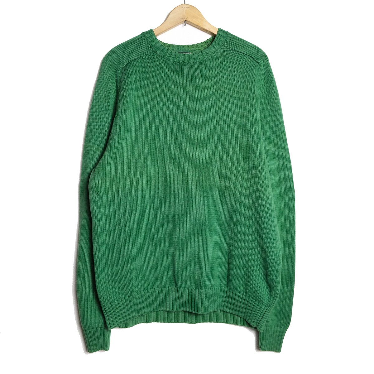 90s USA製 LANDS' END コットンセーター グリーン Lサイズ 90s USA製 LANDS' END コットンセーター グリーン Lサイズ 90s USA製