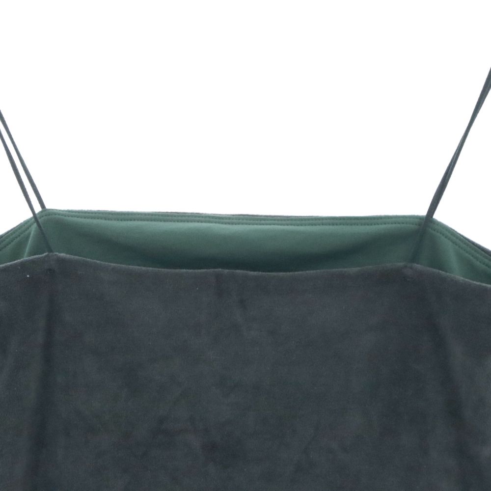 シシクイ　Shishikui ベロアキャミ THE SHISHIKUI (シシクイ) ベロア キャミソール タンクトップ グリーン