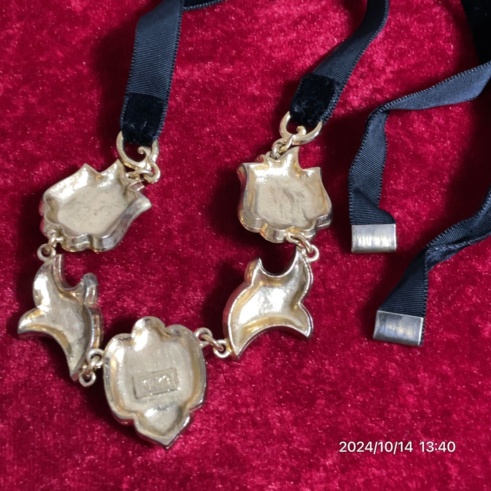 vintage KENZOケンゾー カラーラインストーン ネックレス チョーカー アクセサリー 装飾品 - メルカリ