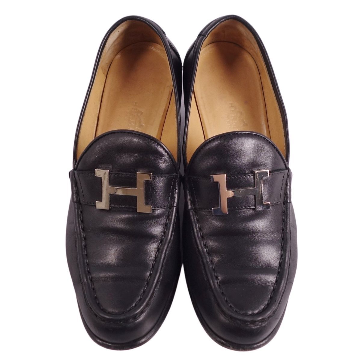 専用HERMES エルメス Hロゴ　スエードレザーモカシン ローファー25.5㎝ brand-td-store_q05-st30918