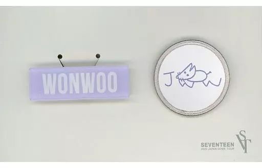 2020SVT ウォヌ ネームバッジ ワッペン 中古】バッジ・ピンズ ウォヌ ネーム＆ワッペンバッジ2個セット