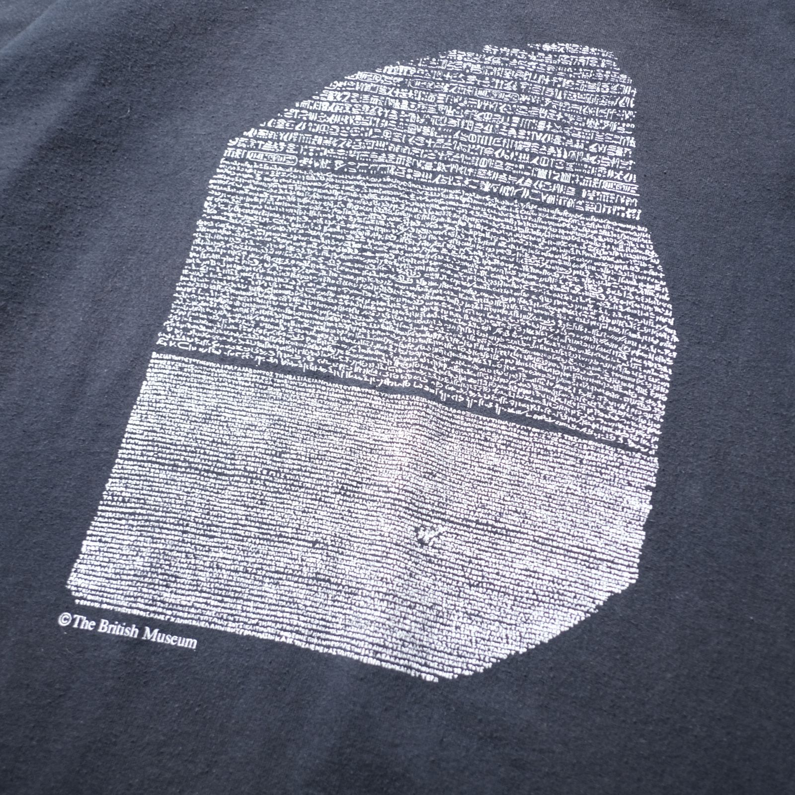ロゼッタストーン】90s-00s アートTシャツ ©大英博物館 ブラック