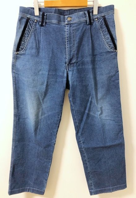 PAGELO（パジェロ）ワッペン付き　1タック　ストレッチ　デニムパンツ【E2558-007】