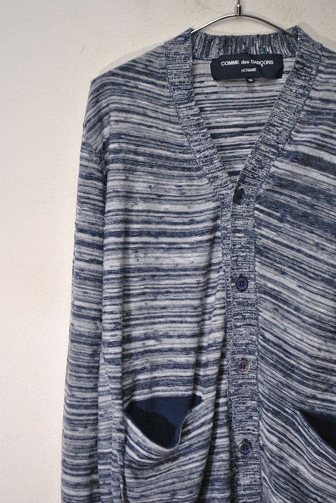 【コムデギャルソンオム】ねじれアシメニットカーディガン COMME des GARCONS HOMME - コムデギャルソンオム25SS エステル