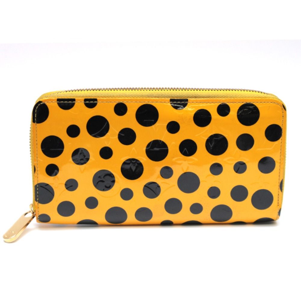 5%OFF フォロワークーポン LOUIS VUITTON ルイヴィトン M91571 ドットインフィニティ ジッピー ヴェルニ 長財布 イエロー系 レディース