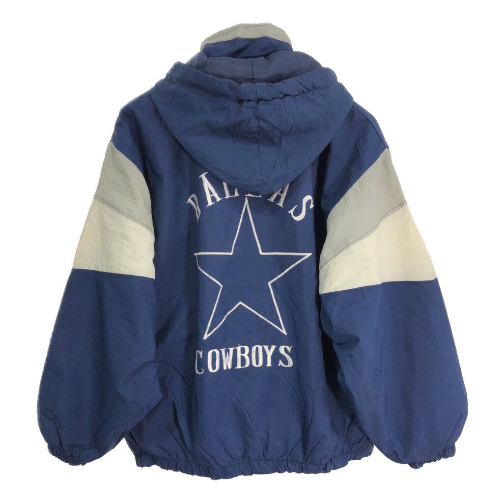 STARTER スターター NFL ダラス・カウボーイズ ハーフジップ スタジアムジャケット プロチーム ネイビー (メンズ M相当) 中古 古着  S5914 - メルカリ