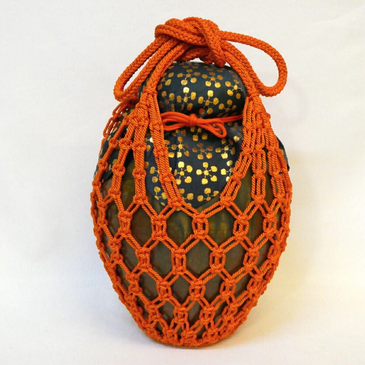 口切りの茶事 尾中窯 市野克 市野信水 作 丹波焼 飾壷 正絹紐 飾紐解説書付 茶道具