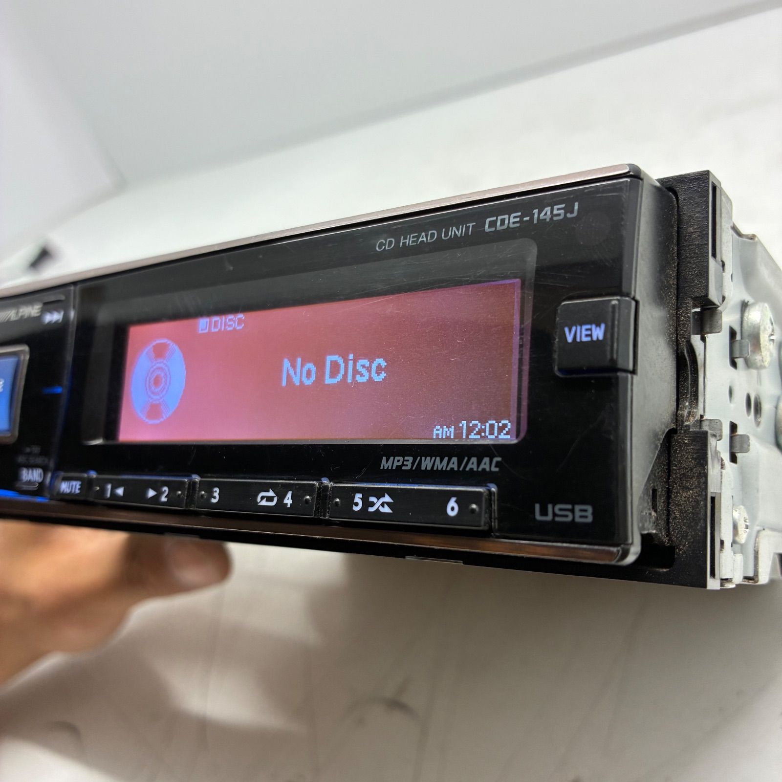 Y ALPINE アルパイン CDE-145J 1DIN カーオーディオ チューナー