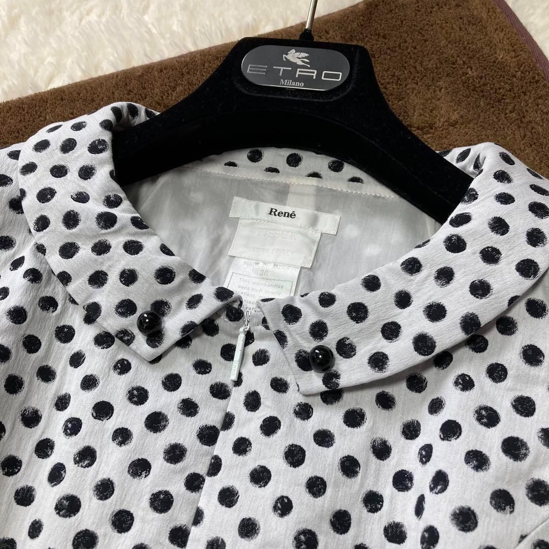 ドット柄 ノースリーブワンピース