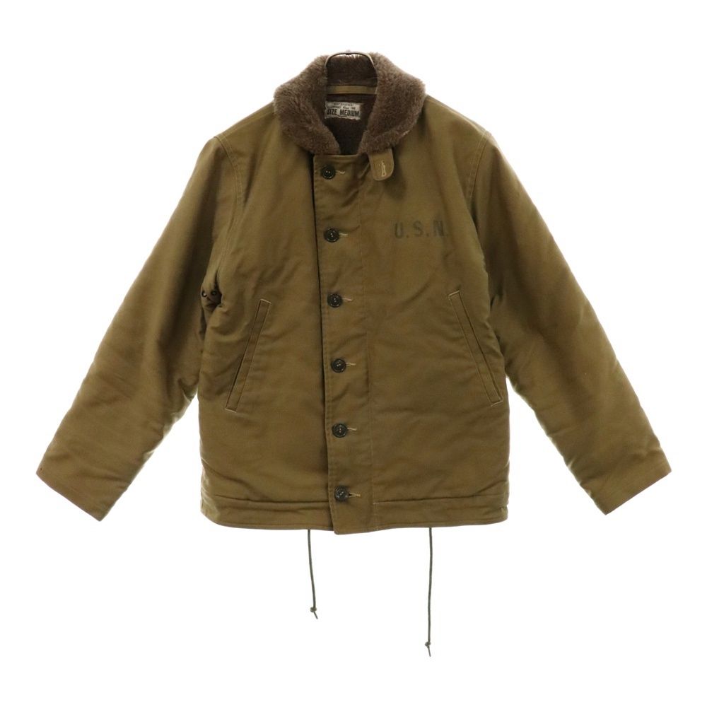 TOP Pherrow's (フェローズ) N-1 裏ボア デッキジャケット ブラウン/カーキ N5sx 1488