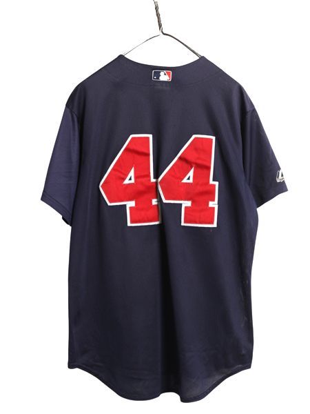 USA製 ブレーブス ベースボール シャツ メンズ M / 古着 MLB オフィシャル マジェスティック 大リーグ ユニフォーム ゲームシャツ メッシュ お得なクーポン配布中!】 USA製 ブレーブス ベースボール シャツ