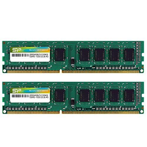 4GB×2_単品 SP Silicon Powerシリコンパワー デスクトップPC用メモリ 240Pin DIMM DDR3-1333 PC3-10600  4GB×2枚 SP008GBLTU133N22 - メルカリ