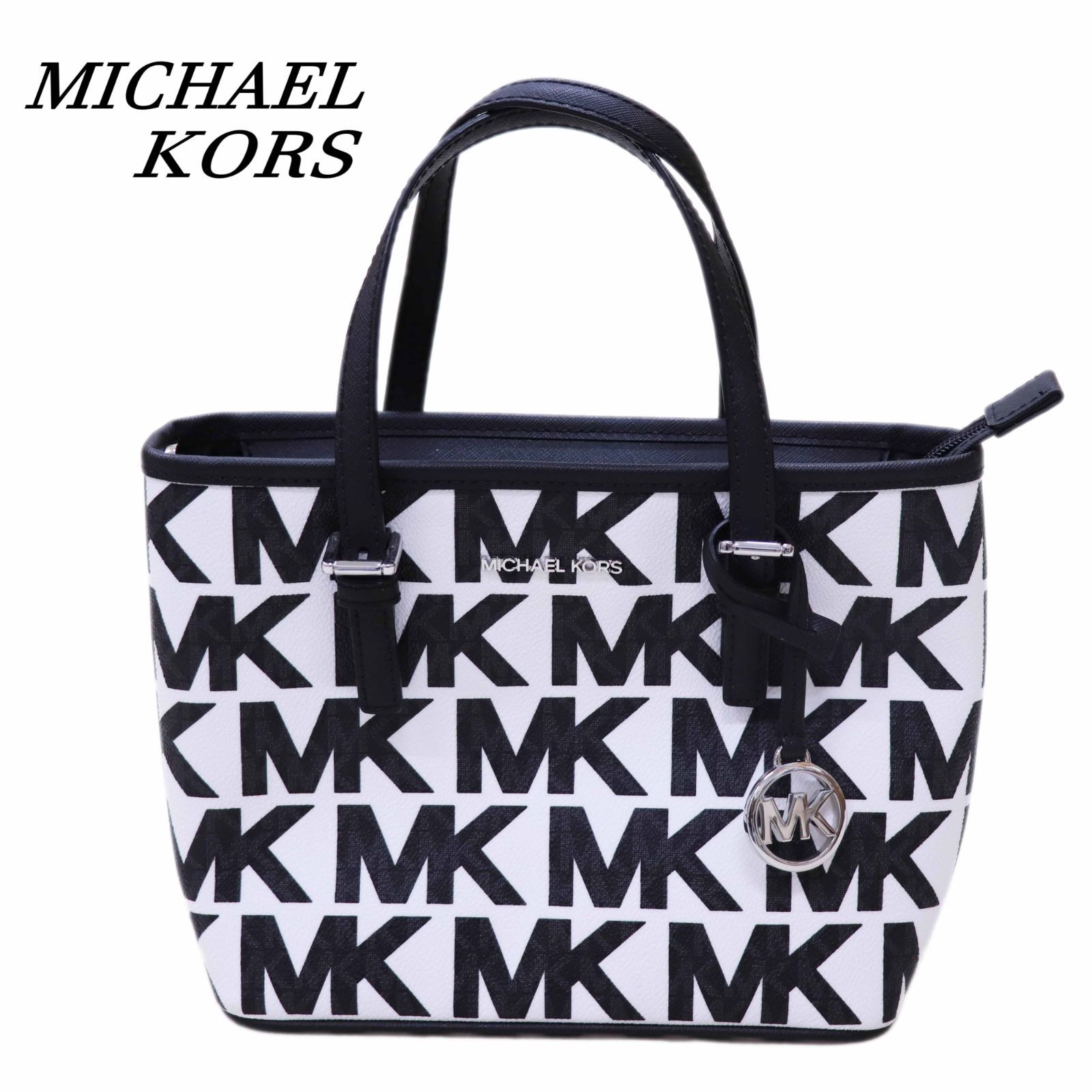 MICHAEL KORS マイケルコース 2WAY ハンドバッグ ロゴ モノグラム BLK 