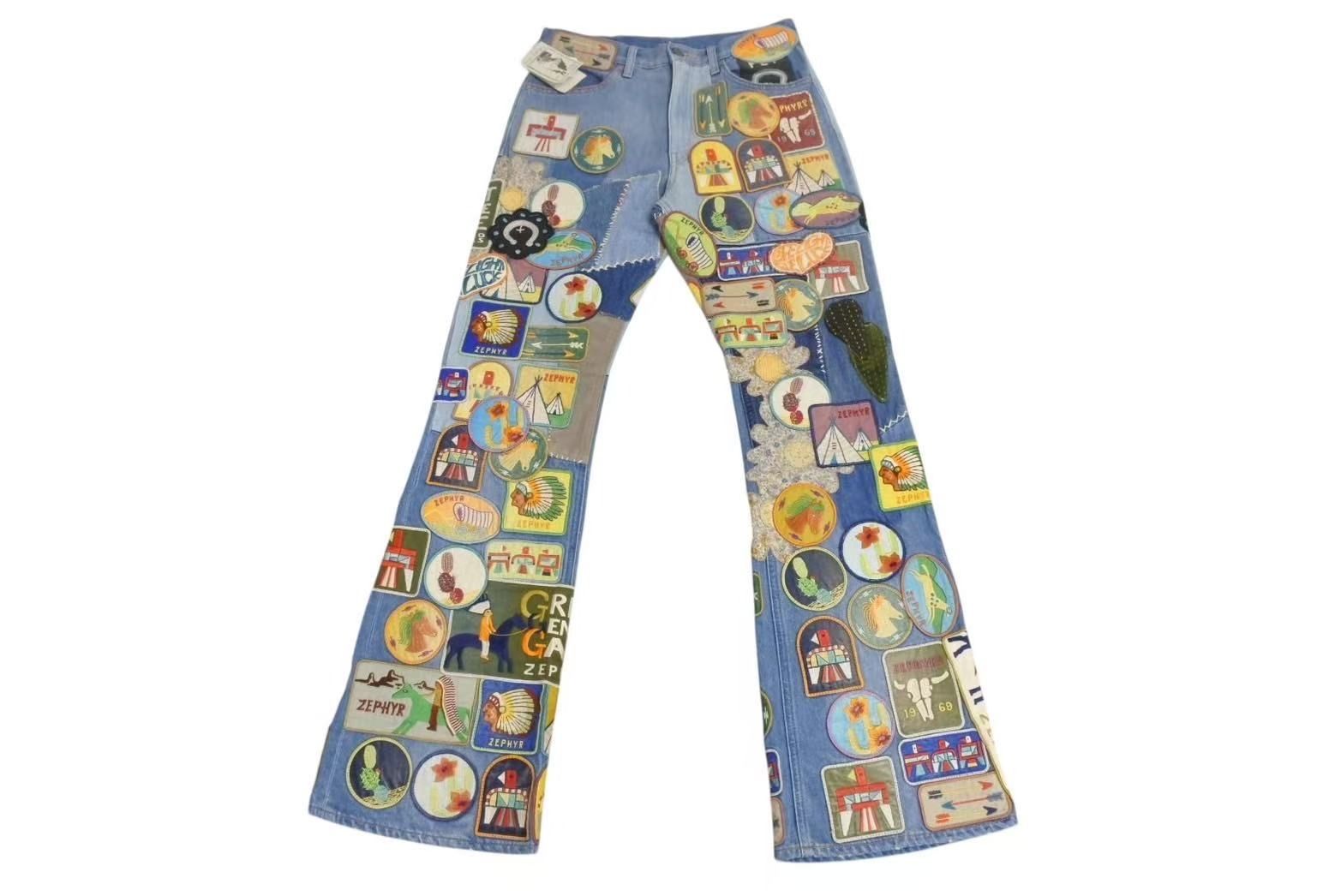 新品未使用 KAPITAL キャピタル 23AW Rat Flare Jeans ワッペン