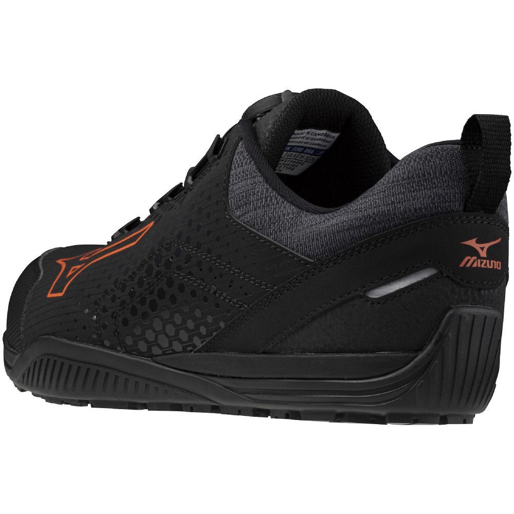 MIZUNO TDII51L BOA F1GA240209 ブラック×オレンジ ミズノ 安全靴