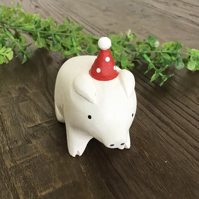 サンタ ブタ Pig ぶた 豚 クリスマス 雑貨 置物 おしゃれ 可愛い