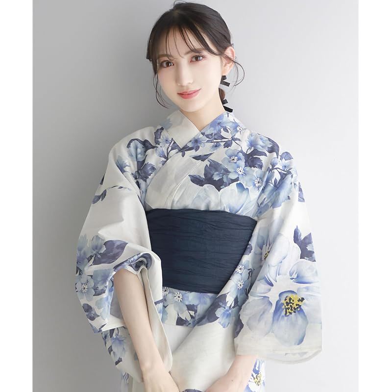 新品 KYOETSU ワンピース浴衣セット 変わり織 生成り 兵児帯付き Amazon | [キョウエツ] 浴衣セット 変わり織 生成り ワンピース