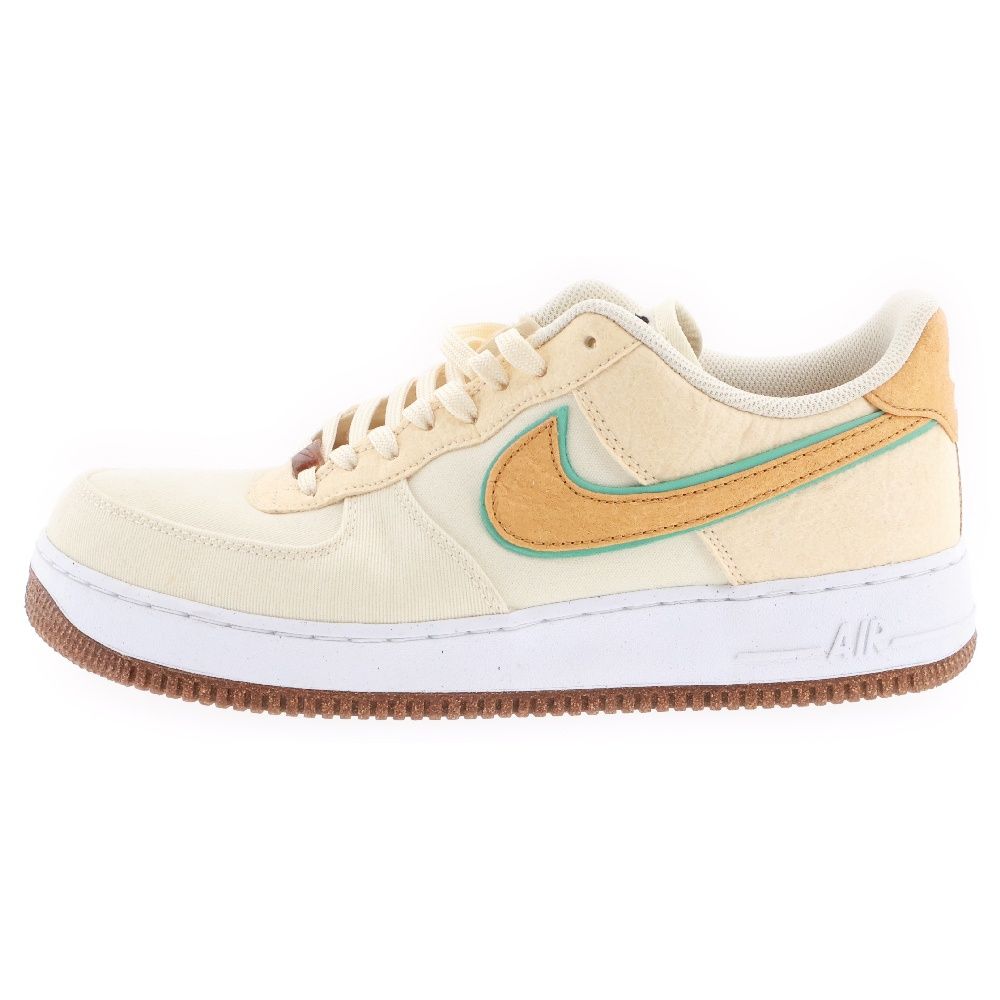 NIKE (ナイキ) AIR FORCE 1 '07 PRM Pineapple エアフォース 1 07 パイナップル ローカットスニーカーシューズ アイボリー/ブラウン US12/30cm CZ1631-100