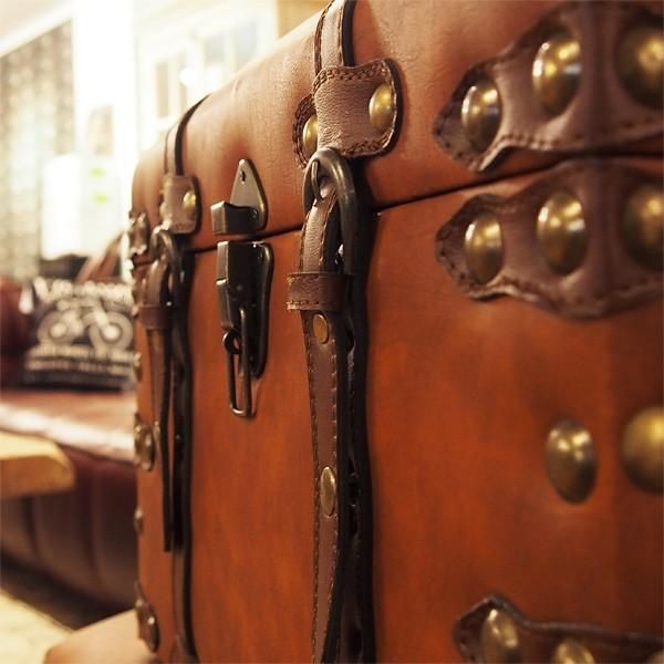 トランク 宝箱 箱 おしゃれ レトロ ヴィンテージ風 インテリア 【azm