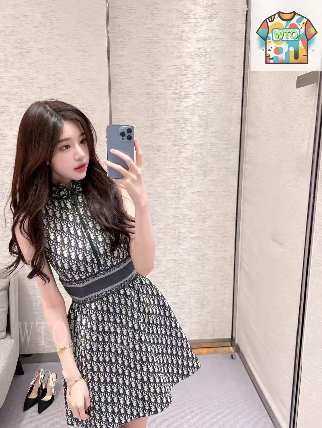 今日 Dior Classic Monogram Tank Dress ディオールクラシックモノグラムタンクドレス-2