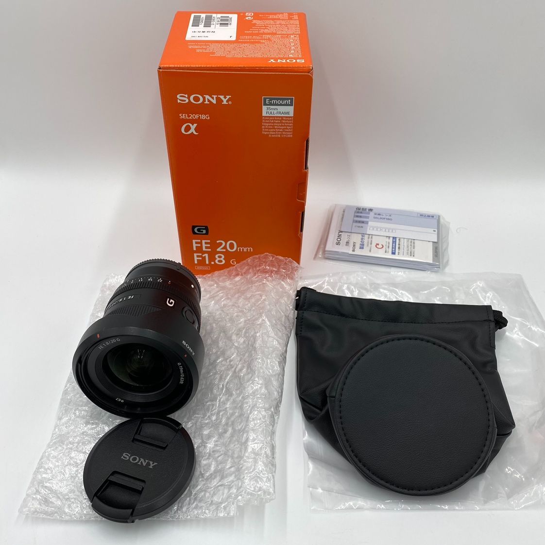 美品】ソニー/SONY/デジタル一眼カメラα[Eマウント]用レンズ/FE 20mm F1.8 G/2020年3月13日 発売/型番:SEL20F18G/  家電 (52-2024-0418-KO-003) メルカリ