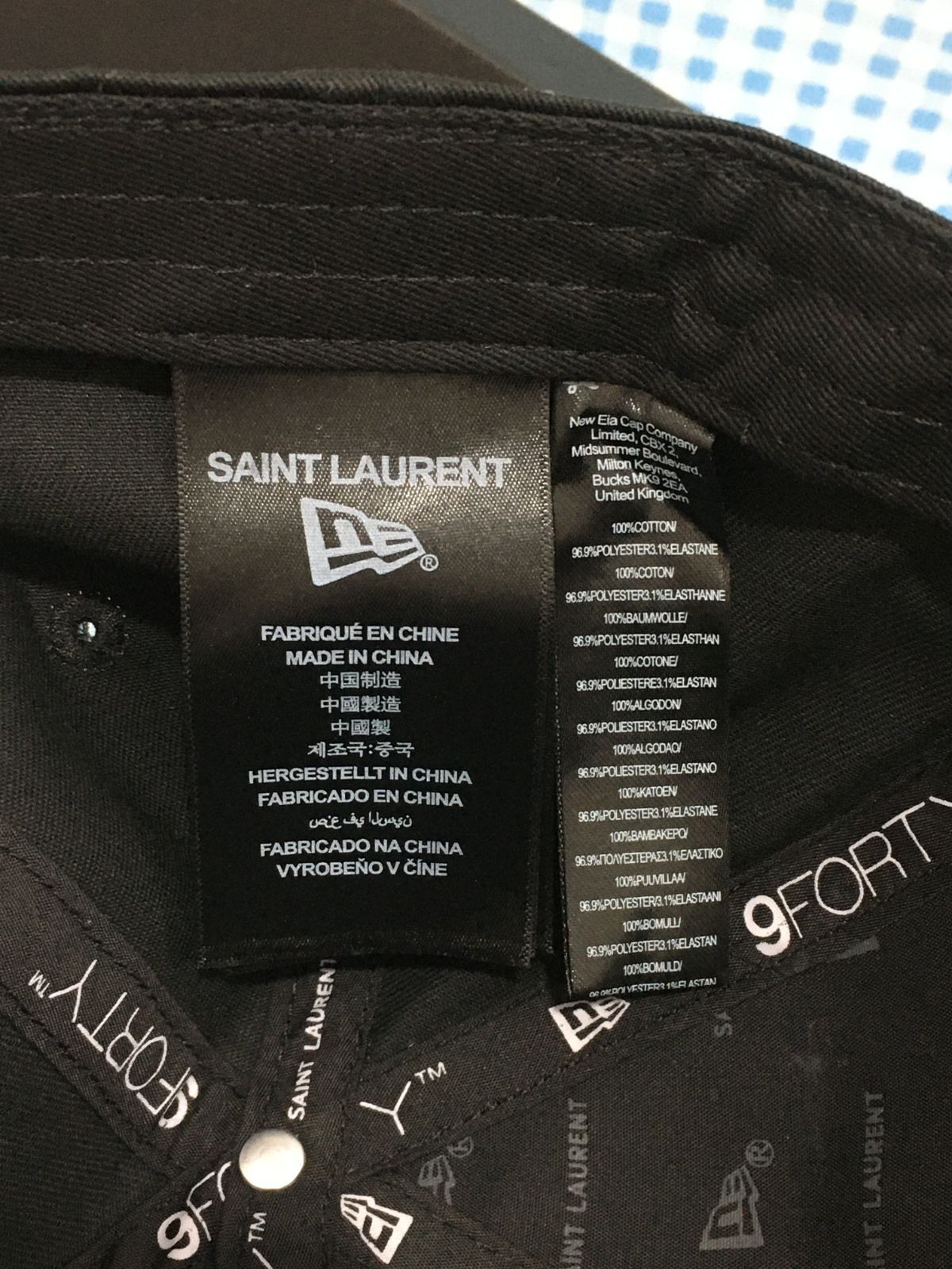 Yves Saint Laurent YSL イヴサンローラン ベースボールキャップ ニューエラ ブラック メンズ レディース