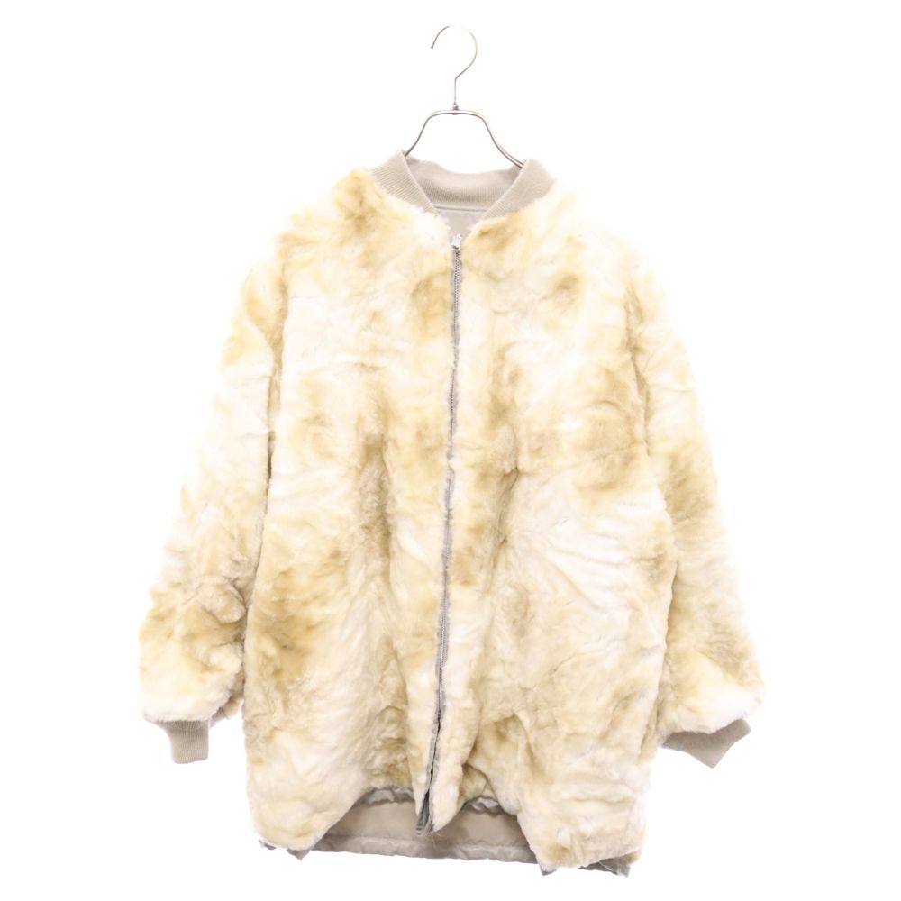 08sircus (ゼロエイトサーカス) MA-1×Eco fur reversible エコファー リバーシブル ジャケット ブルゾン  グレー/ベージュ - メルカリ