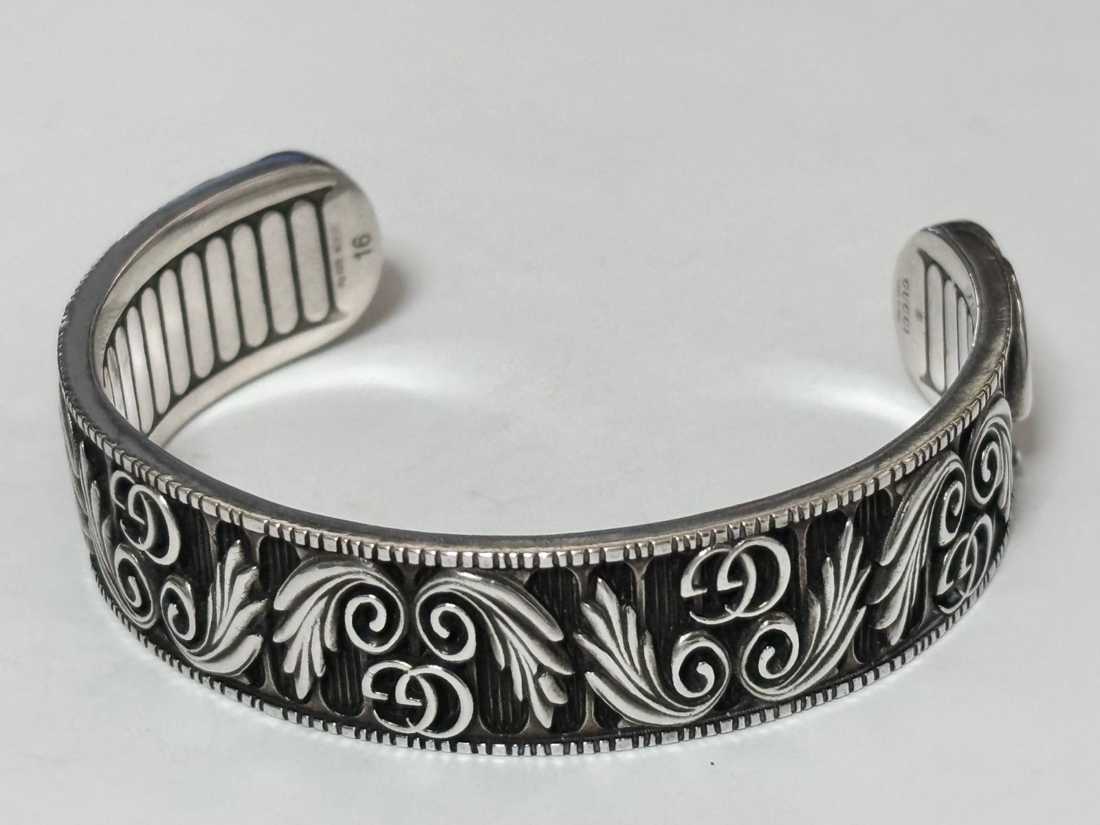 【未使用に近い・付属品完備✨ 】グッチ GGマーモント ブレスレット バングル グッチ GUCCI GGマーモント ダブルG ブレスレット シルバー 770756