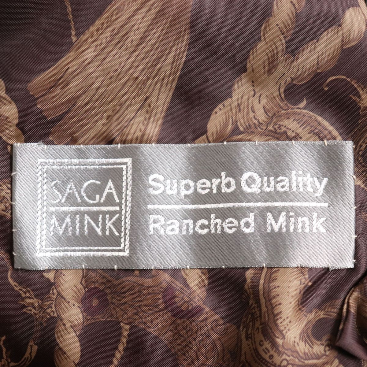 SAGA MINK 裏地 総柄 superb quality ファーコート | www.liadantas.com.br