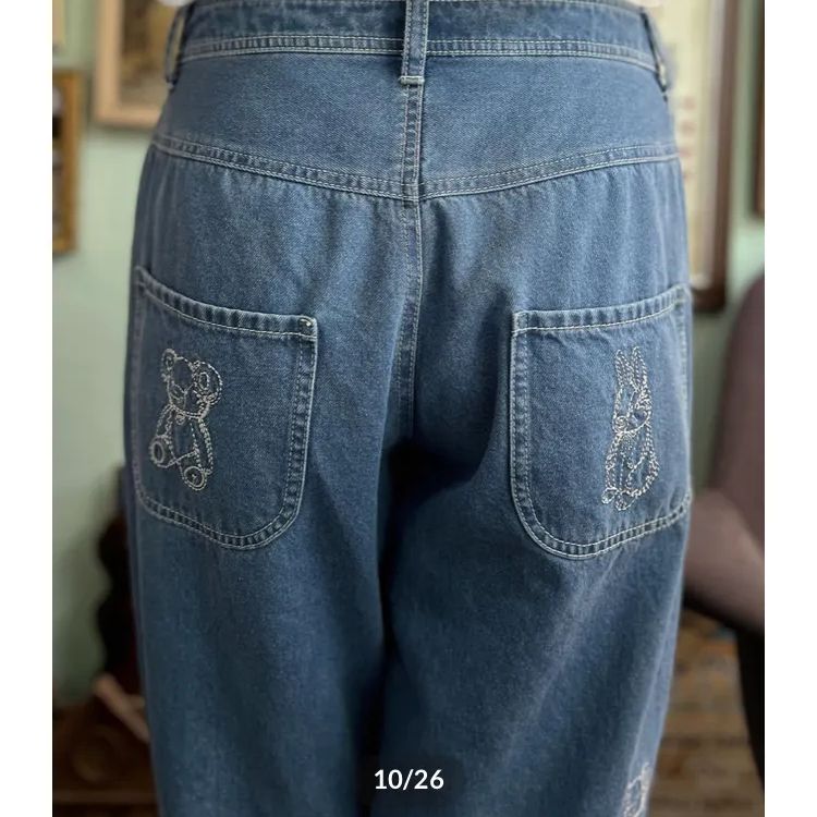 新品】yukiemon ステッチングベアパンツ うすめ - メルカリ