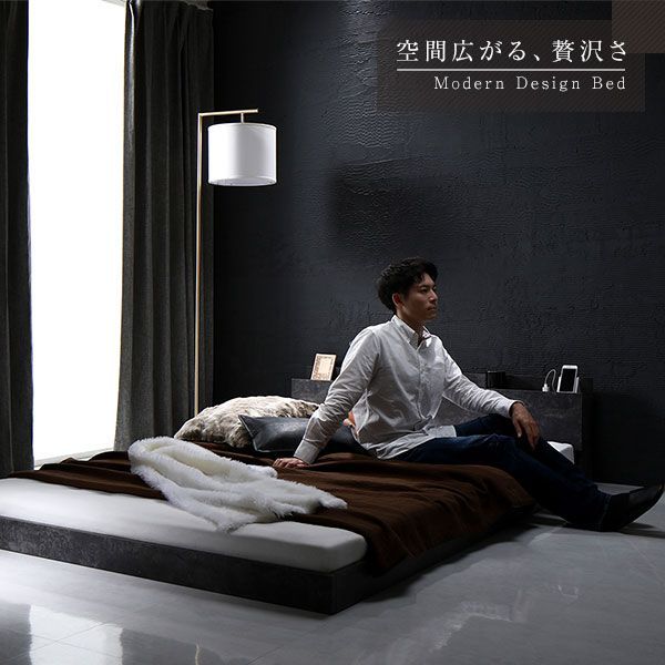 ベッド シングル ボンネルコイルマットレス付き ストーングレー 照明付き 収納付き 引き出し付き 棚付き 宮付き コンセント付き ベッド シングル ボンネルコイルマットレス付き ストーングレー 低床