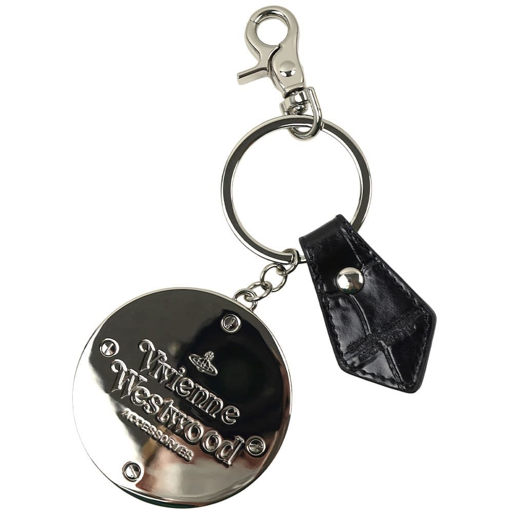 ヴィヴィアンウエストウッド キーリング キーホルダー バッグチャーム レディース ユニセックス ブラック Vivienne Westwood CROCODILE THIN LINE ORB KEYRING 82030103 L0039 N401
