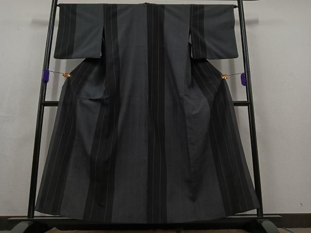 平和屋着物▽本塩沢　単衣　110亀甲　間道　正絹　逸品　AABC3173jh 平和屋着物▽本塩沢 単衣 110亀甲 間道 正絹 逸品 AABC3173jh 【公式通販】