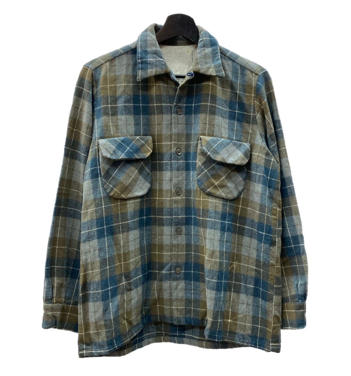 ヴィンテージ vintage 60's～ オープンカラー 開襟 ウールシャツ