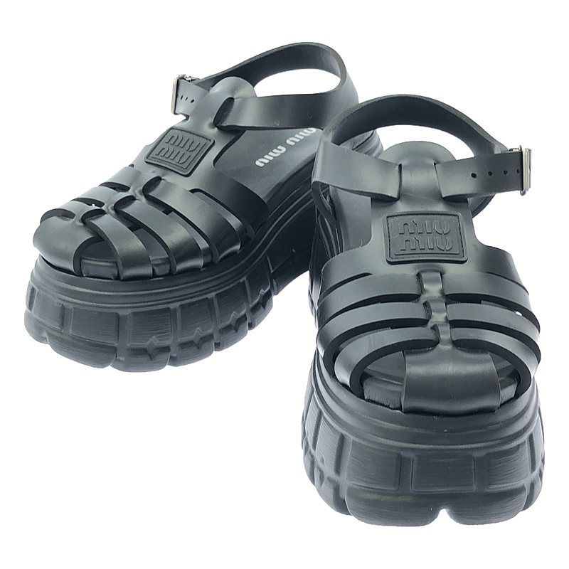 ミュウミュウ MIU MIU EVA プラットフォーム厚底サンダル