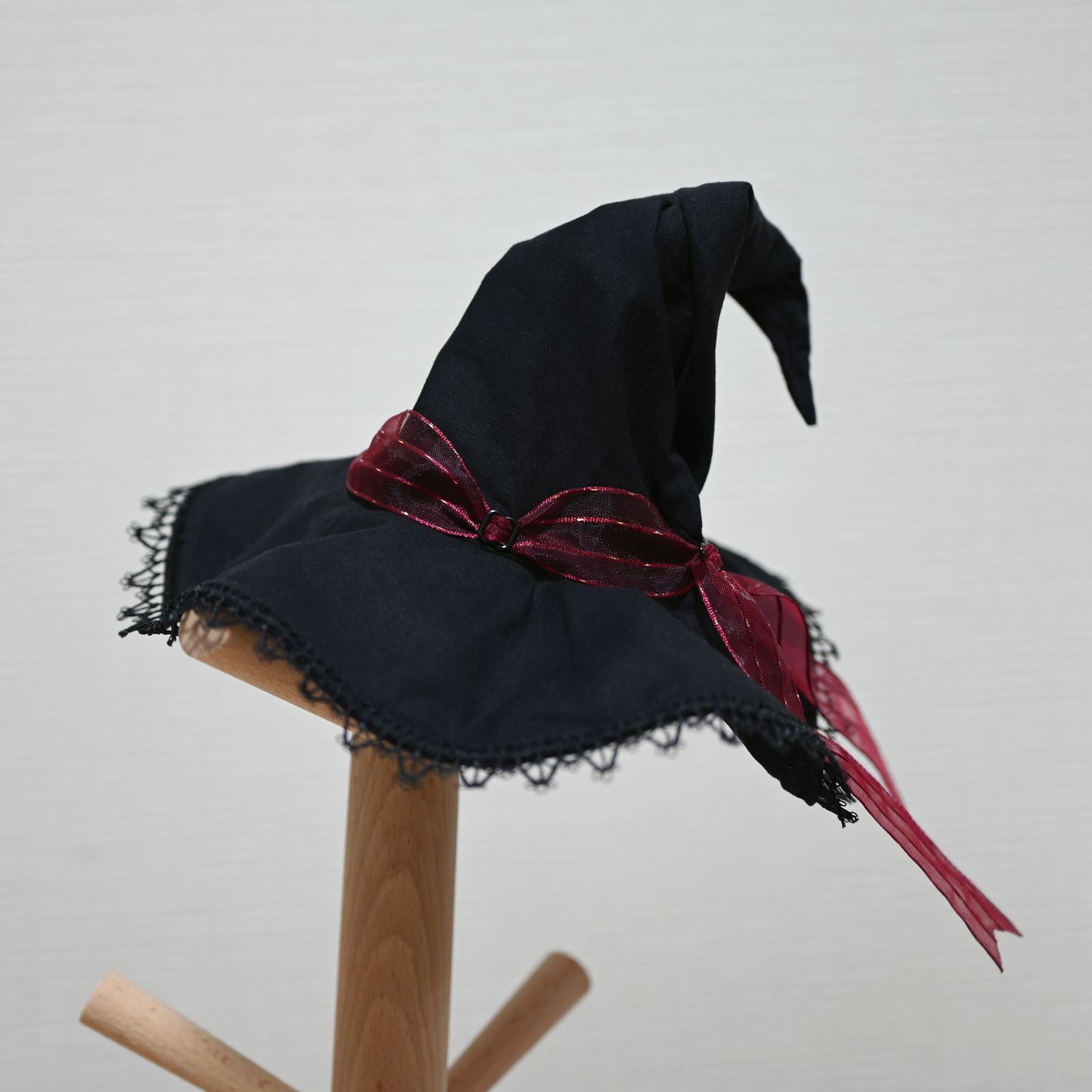 ドール用 魔法使いのハット ウィッチ 魔女 とんがり帽子 黒 mdd