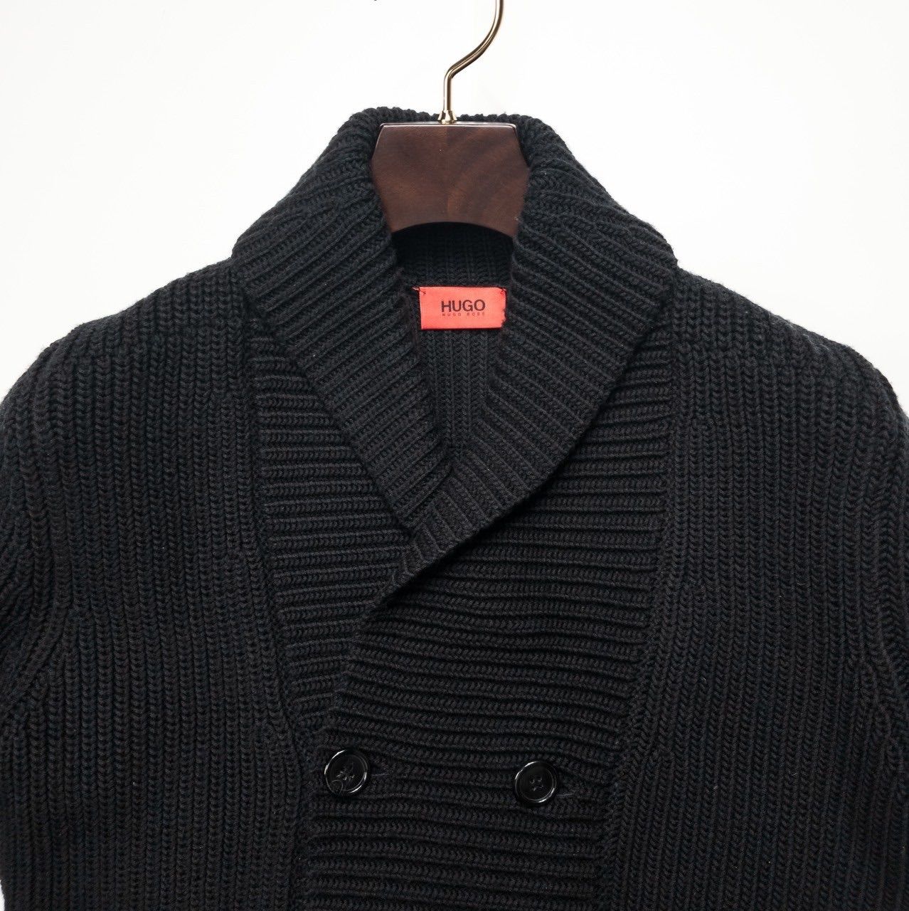 美品】ヒューゴボス HUGO BOSS ダブルブレストジャケット ニット 